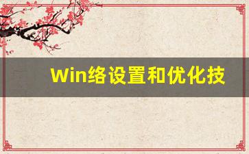 Win络设置和优化技巧(win10网络优化20%设置)插图